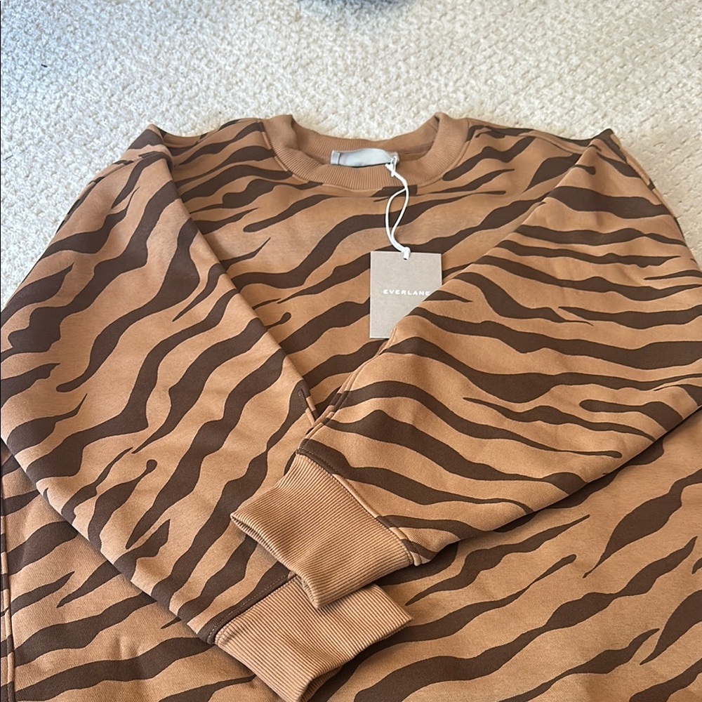 Everlane Tiger Print Sweatshirt